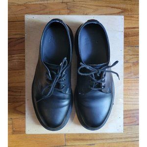 Dr. Martens 1461 Mono - 3 Eye Leather Oxfords BLACK SMOOTH Shoes Size 4M 6W US